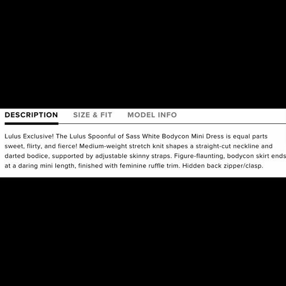 Lulus spoonful of sass white bodycon dress - Picture 3 of 3